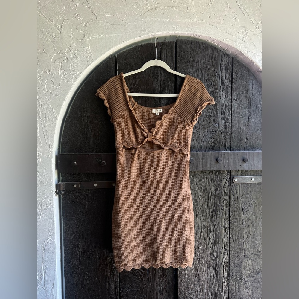 Crochet mini dress